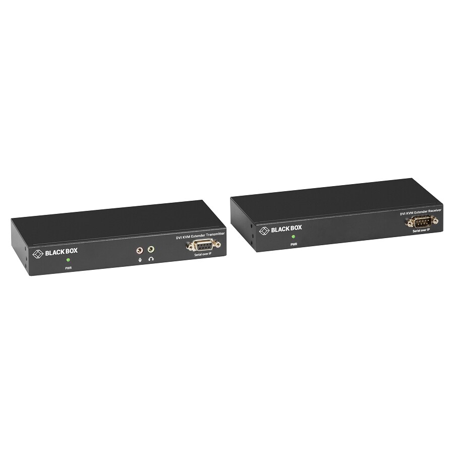 Black Box KVM Extender CATx - SH DVI-I USB 2.0 Serial Audio Local Video