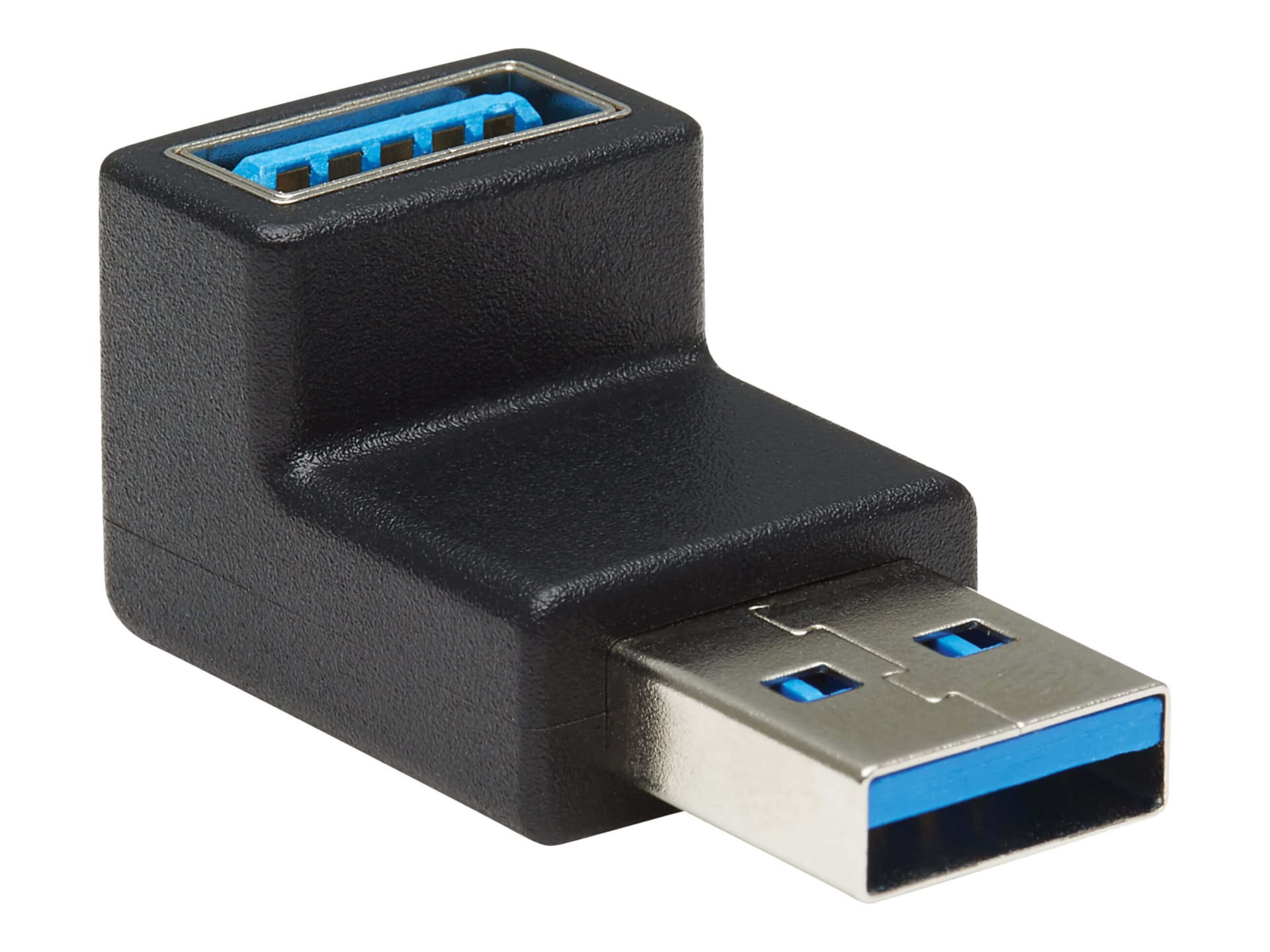 Tripp Lite USB 3.0 SuperSpeed Adapter - USB-A to USB-A, M/F, Down Angle, Black - USB adapter