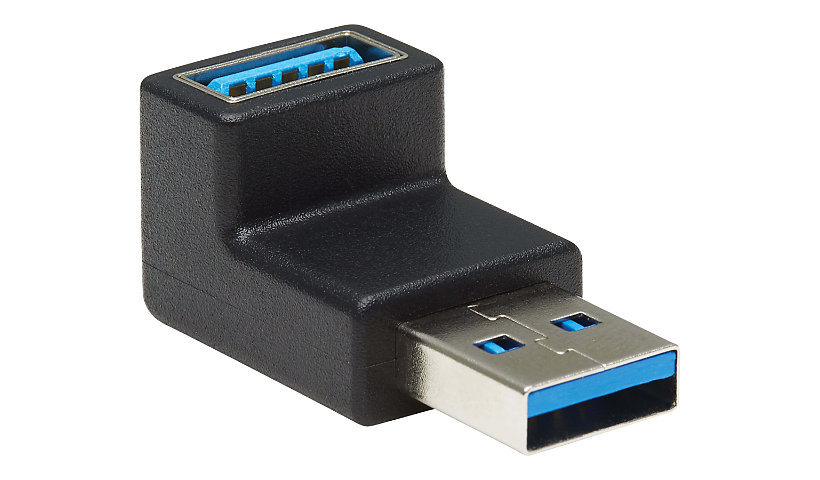 Tripp Lite USB 3.0 SuperSpeed Adapter - USB-A to USB-A, M/F, Down Angle, Black - USB adapter