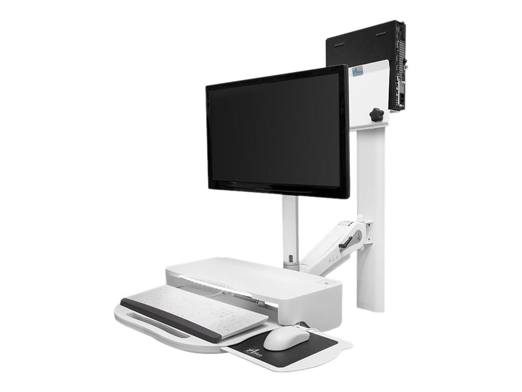 Amico Falcon Computer Workstation - mounting kit - for LCD display / keyboard / mouse - white