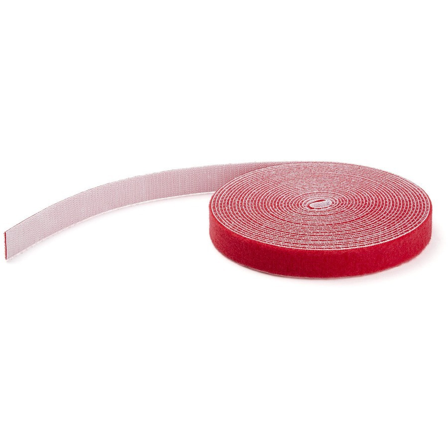 StarTech.com 100ft Hook and Loop Tape Roll Industrial Reusable Cable Ties/Wraps/Fastener/Straps Red