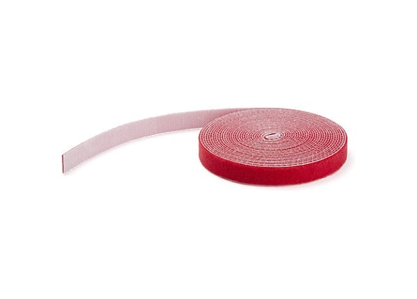StarTech.com 100ft Hook and Loop Tape Roll Industrial Reusable Cable  Ties/Wraps/Fastener/Straps Red - HKLP100RD - Cable Management 