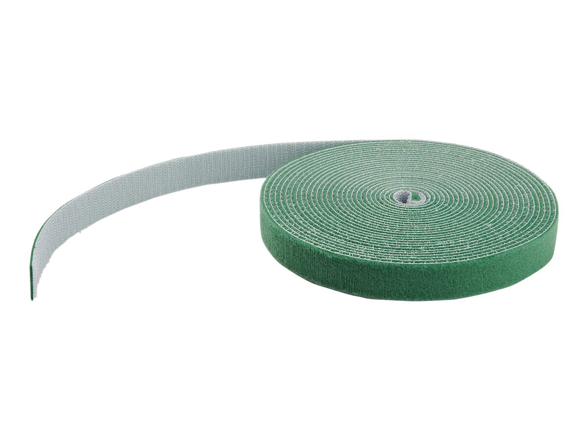 StarTech.com 25ft Hook and Loop Tape Roll Industrial Reusable Cable Ties/Wraps/Fastener/Straps Green