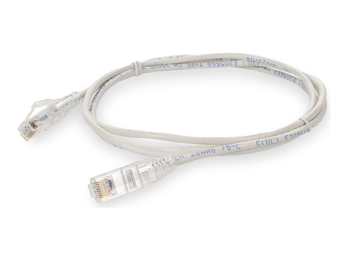 Proline 1ft RJ-45 (M)/RJ-45 (M) Straight White Cat6 Slim UTP PVC Cable