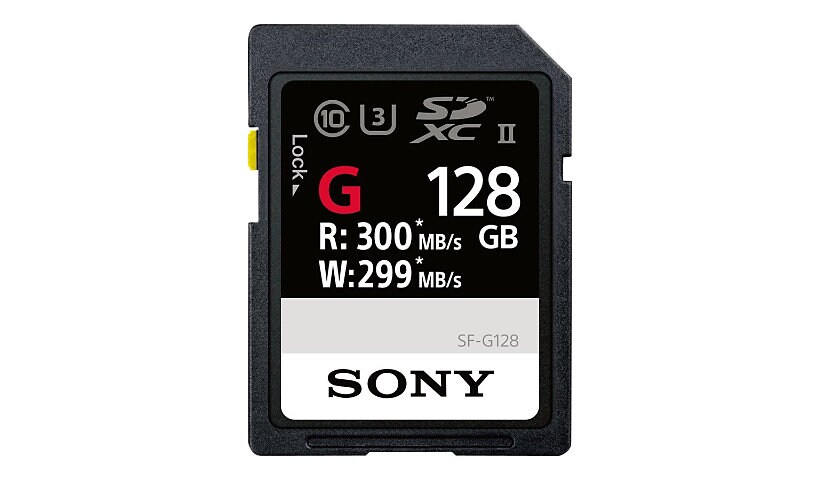 Sony SF-G Series SF-G128 - flash memory card - 128 GB - SDXC UHS-II