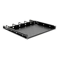 Tripp Lite Cantilevered Steel Rack Shelf - 1U, Vented, Integrated Cable Rings, 14.2 in. Deep, Holds up to 50 lb. - rack