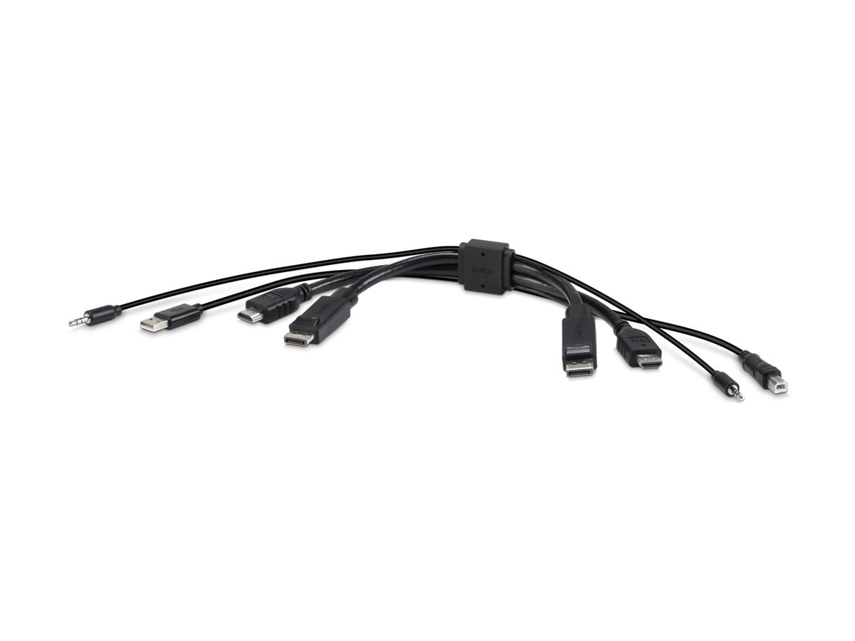 Belkin Secure KVM Combo Cable - video / USB / audio cable - TAA Compliant - 6 ft