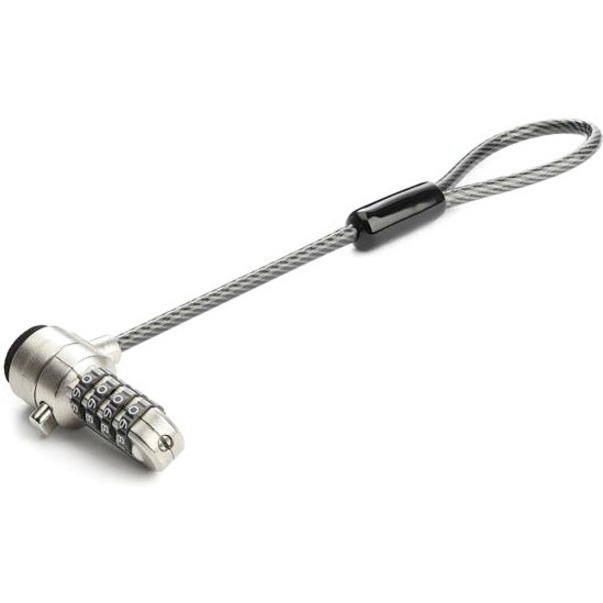 StarTech.com Universal Laptop Cable Lock Expansion Loop, Add a 6" 4-Digit Combo K-Slot Lock to Secure Multiple TAA