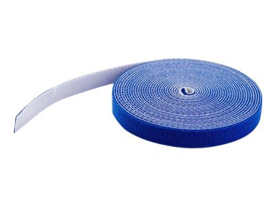 StarTech.com 25ft Hook and Loop Tape Roll Reusable Cable Ties/Wraps - Blue