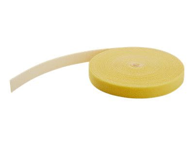 StarTech.com 25ft Hook and Loop Tape Roll Reusable Cable Ties/Wraps -Yellow