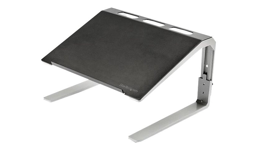 StarTech.com Adjustable Laptop Stand - Heavy Duty Steel & Aluminum - 3 Height Settings - Tilted - Ergonomic Laptop Riser