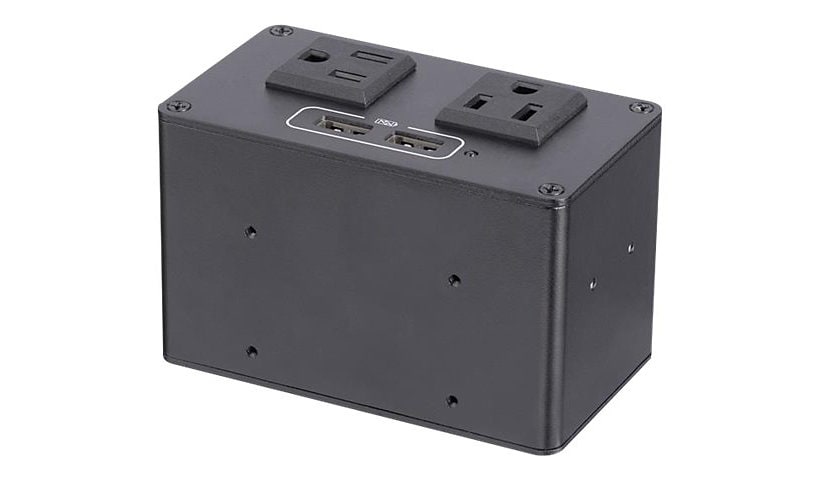 StarTech.com Power Outlet Module for Conference Table Connectivity Box - 2x AC Power and 2x USB-A - Power and Charging