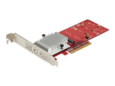 StarTech.com Dual M.2 PCIe SSD Adapter Card - x8 / x16 Dual NVMe or AHCI M.2 SSD to PCI Express 3.0 - M.2 NGFF PCIe