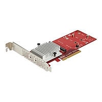 StarTech.com Dual M.2 PCIe SSD Adapter Card - NVMe or AHCI NGFF M-Key SSD