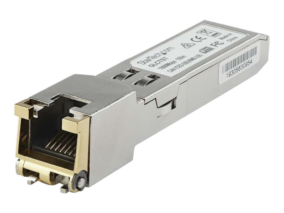 StarTech.com Juniper SFP-1GE-FE-E-T Compatible SFP Module - 1000BASE-T - 1GE Gigabit Ethernet SFP to RJ45 Cat6/Cat5e