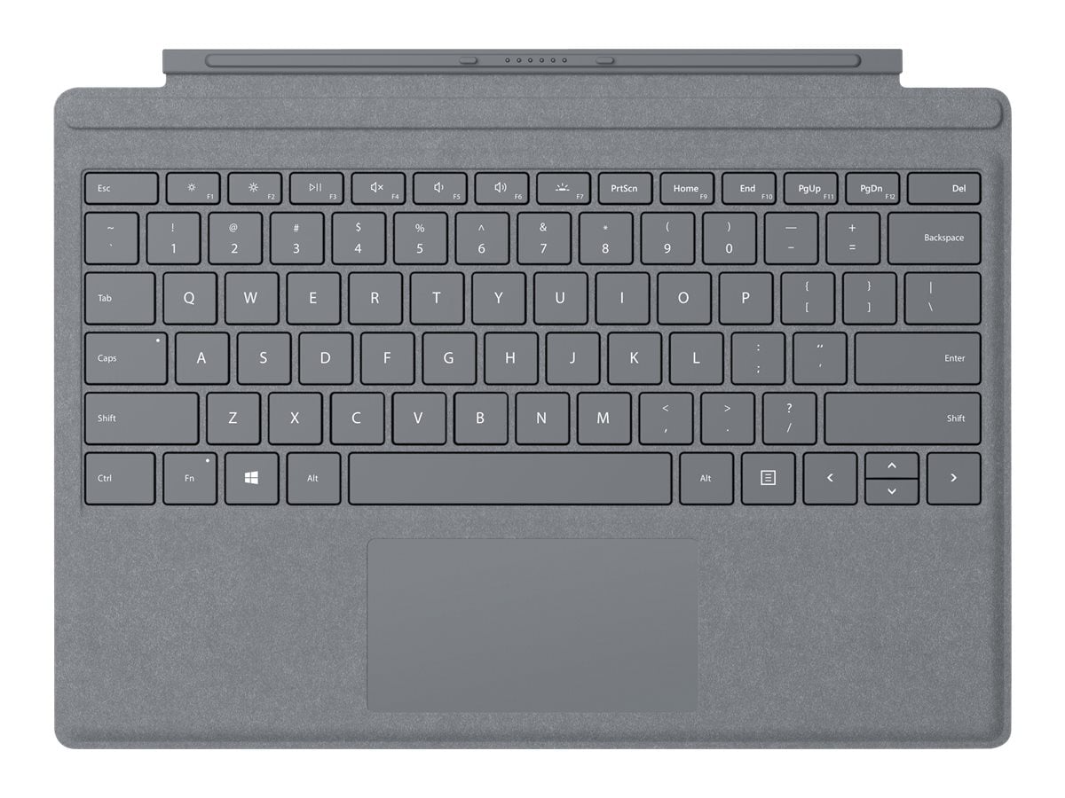Microsoft Surface Pro Signature Type Cover - keyboard - with trackpad - QWERTY - US - light charcoal Input Device