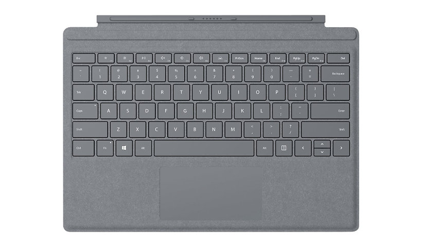 Microsoft Surface Pro Signature Type Cover - keyboard - with trackpad - QWERTY - US - light charcoal
