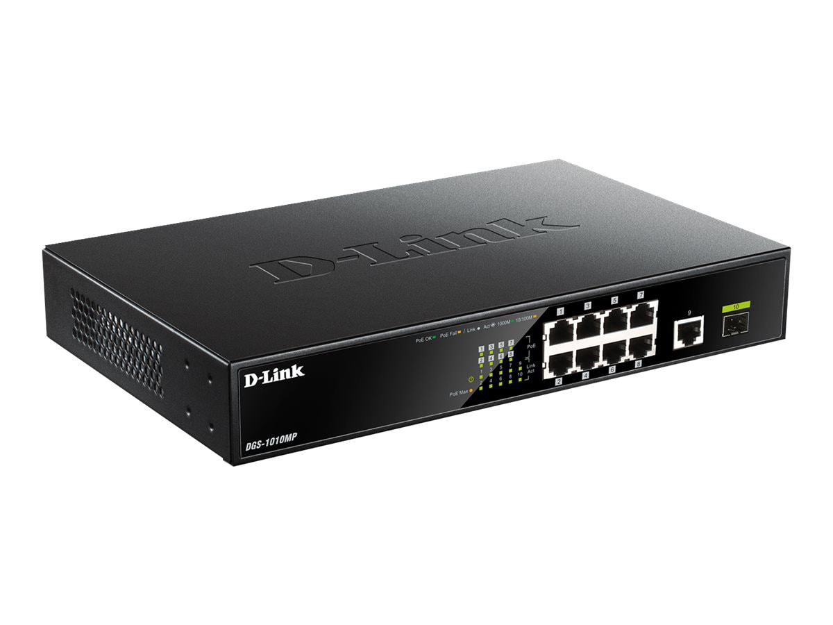 D-Link DGS 1010MP - switch - 10 ports - unmanaged - rack-mountable