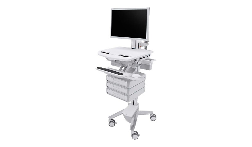 Ergotron StyleView Cart with HD Pivot, 3 Drawers (1x3) - cart (open archite