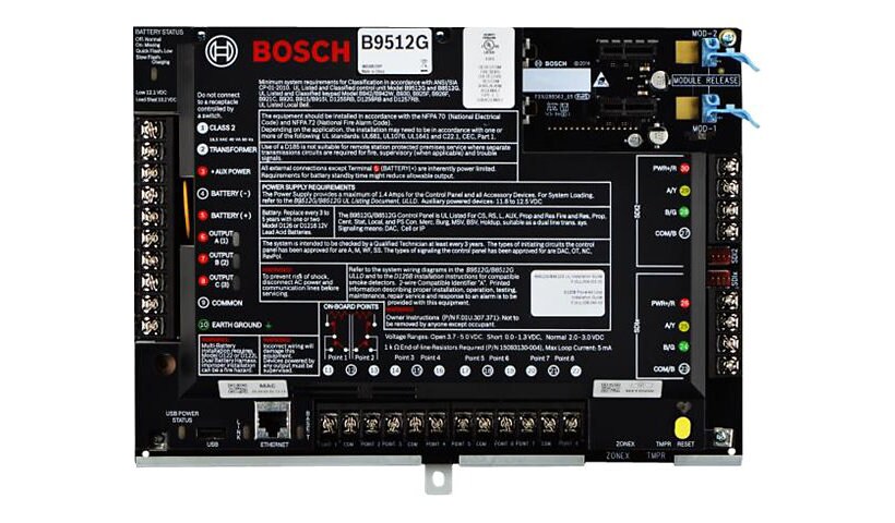 Bosch B9512G - control panel