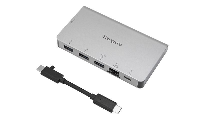 Targus USB-C Ethernet Adapter with 3x USB-A Ports and USB-C 100 W PD Pass-T
