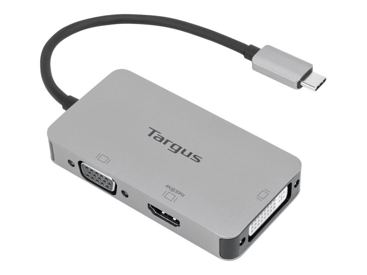 Targus USB-C Single Video Adapter with 4K HDMI/DVI/VGA - docking station - USB-C - VGA, DVI, HDMI