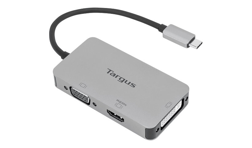 Targus USB-C Single Video Adapter with 4K HDMI/DVI/VGA - docking station - USB-C - VGA, DVI, HDMI