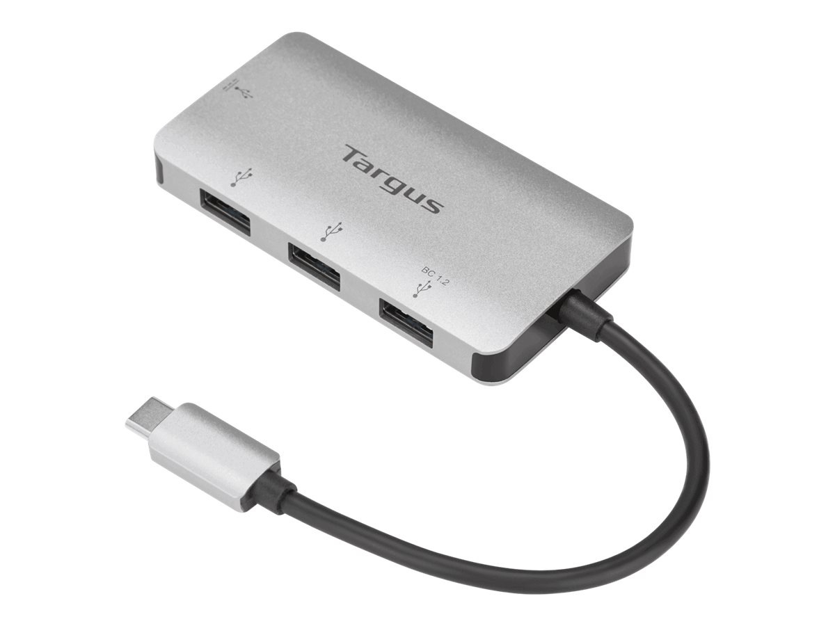 Targus USB-C Multi-Port Hub with 3x USB-A ports and USB-C data / 100W PD Pass-Thru - hub - 4 ports