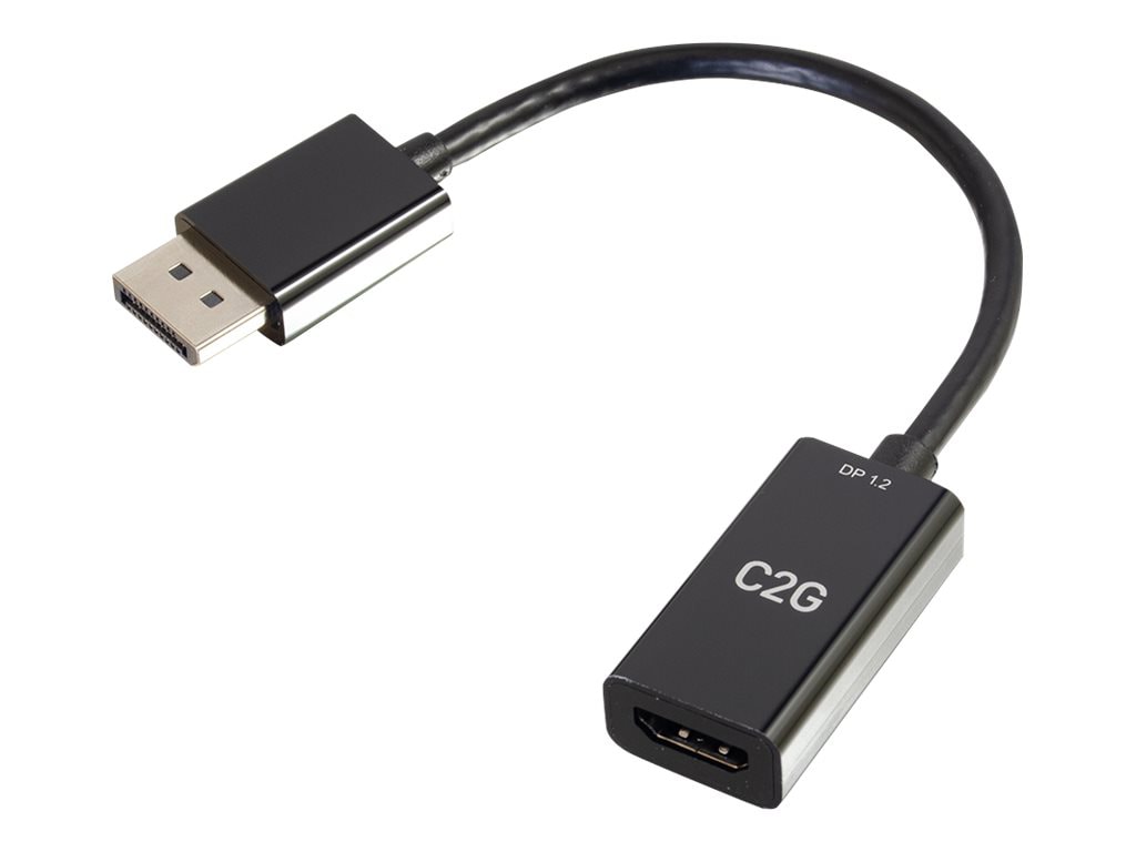 C2G 8in DisplayPort to HDMI Adapter - DP to HDMI Adapter - DisplayPort 1.2a HDMI 1.4b - 4K 30Hz - M/F