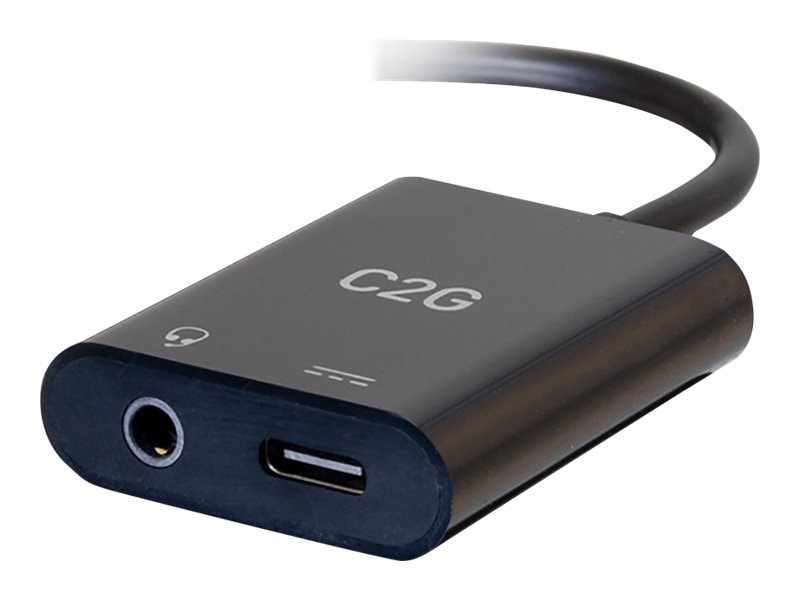 C2G USB C to 3.5mm AUX Adapter with Power Delivery up to 100W