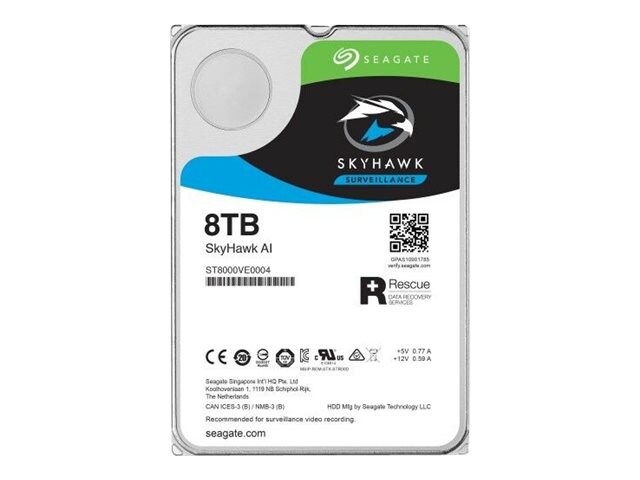Seagate SkyHawk AI ST8000VE000 - hard drive - 8 TB - SATA 6Gb/s