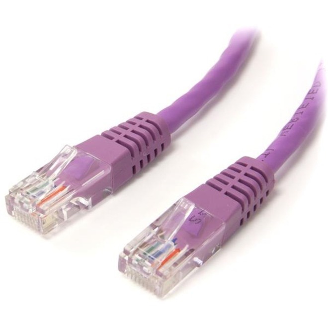 StarTech.com 6ft Purple CAT5e Cable - Gigabit Ethernet Cable - Molded CAT5e