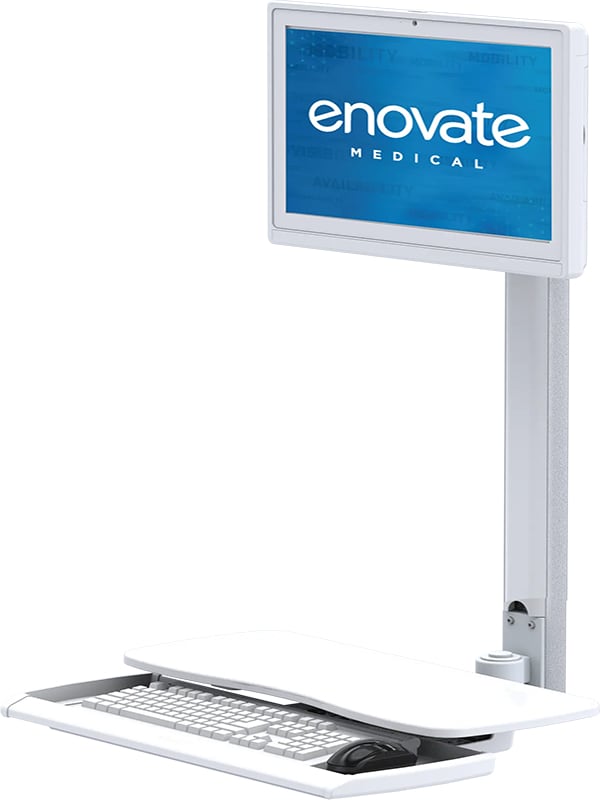 Enovate Medical e997 Wall Arm Kit with eDesk for 32" Track LCD Display