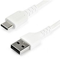 StarTech.com 2m USB A to USB C Charging Cable - Durable Fast Charge and Sync Aramid Fiber 3A White