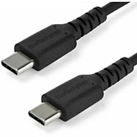 StarTech.com 1m USB C Charging Cable - Durable Fast Charge and Sync USB C to C Aramid Fiber 60W Black