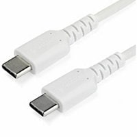 StarTech.com 1m USB C Charging Cable - Durable Fast Charge and Sync USB C to C Aramid Fiber 60W White