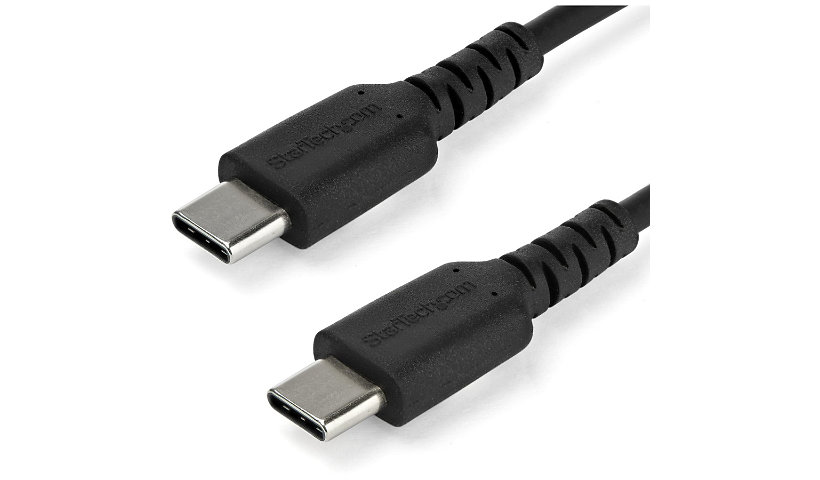 StarTech.com 2m USB C Charging Cable - Durable Fast Charge and Sync USB C to C Aramid Fiber 60W Black