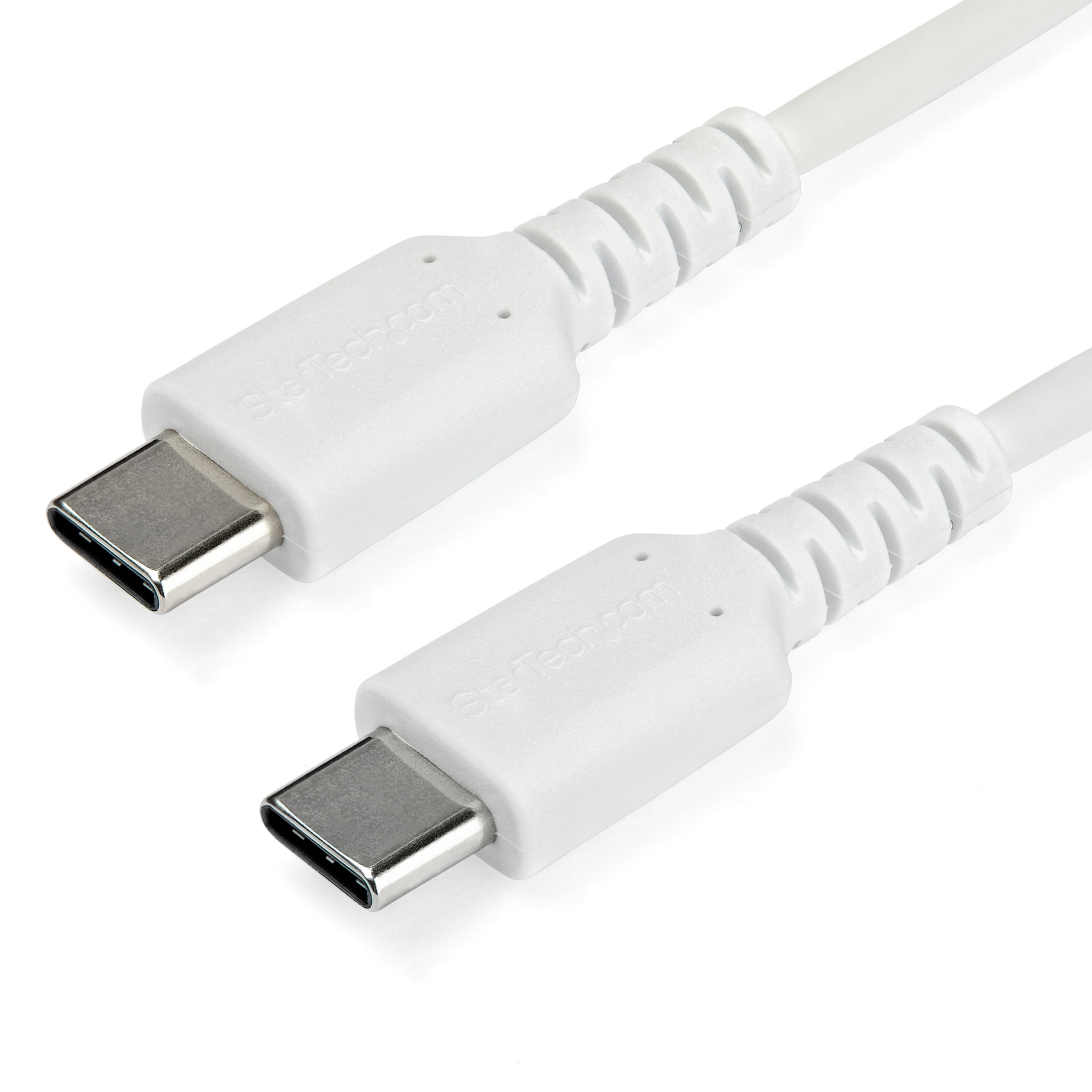 StarTech.com 6.6ft (2m) USB-C Fast Charging Cable, Rugged, Charge & Sync, 60W (3A) PD, USB 2.0, White TPE Jacket