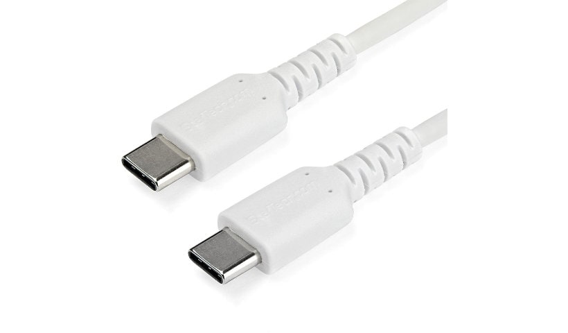 StarTech.com 2m USB C Charging Cable - Durable Fast Charge and Sync USB C to C Aramid Fiber 60W White