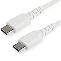 StarTech.com 2m USB C Charging Cable - Durable Fast Charge and Sync USB C to C Aramid Fiber 60W White