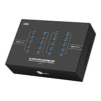 SIIG 20-Port Industrial USB 3.0 Hub with Charging - 200W - hub - 20 ports