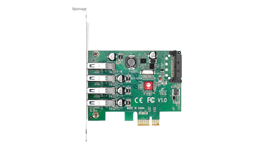 SIIG DP USB 3.0 4-Port PCIe Host Card - USB adapter - PCIe 2.0 - USB 3.0 x