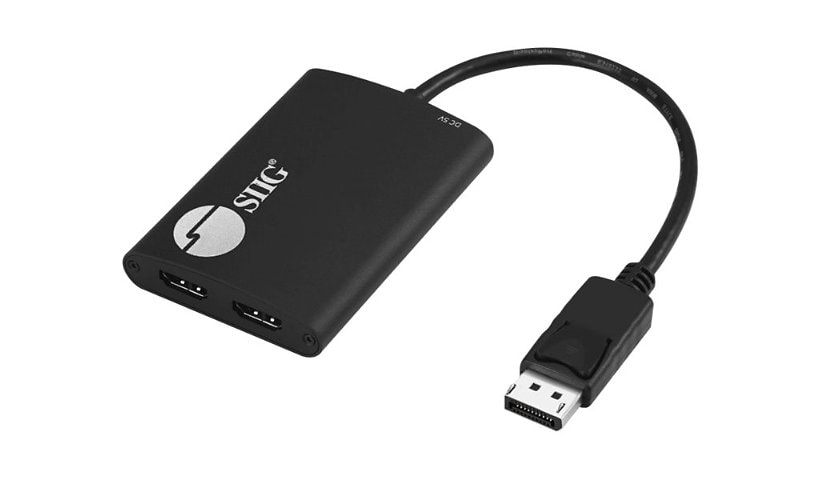 SIIG 1x2 DP 1.2 to HDMI MST Splitter - video/audio splitter - 2 ports - TAA Compliant