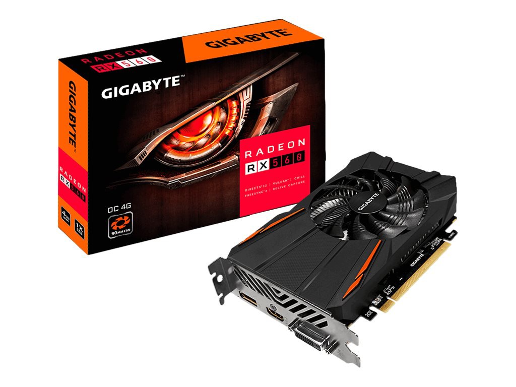Gigabyte Radeon RX 560 OC 4G (rev. 3.0) - OC Edition - graphics card - Rade