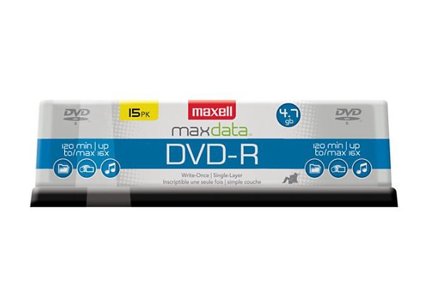 Maxell DVD-R x 15 - 4.7 GB - storage media