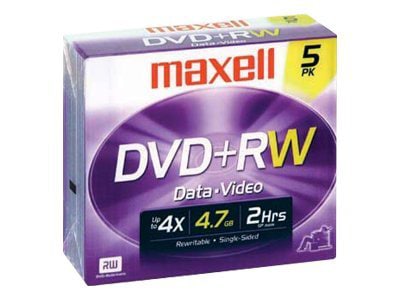 Maxell - DVD+RW x 5 - 4.7 GB - storage media