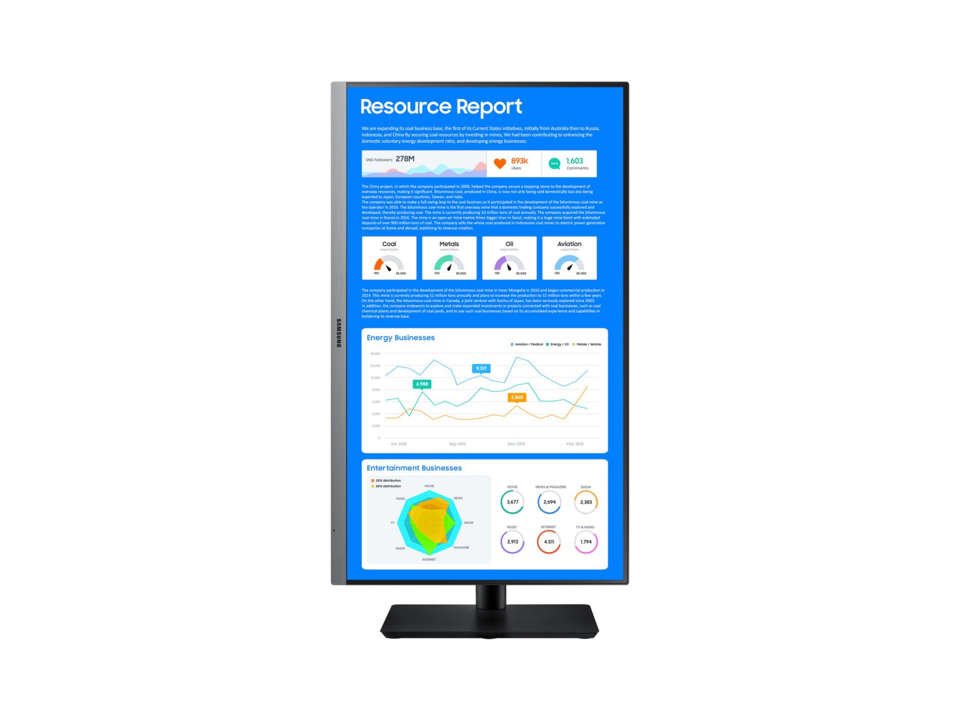 Samsung S24R650FDN - SR650 Series - LED monitor - Full HD (1080p) - 24"