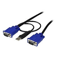 StarTech.com 15 ft 2-in-1 Ultra Thin USB KVM Cable - USB VGA KVM Cable