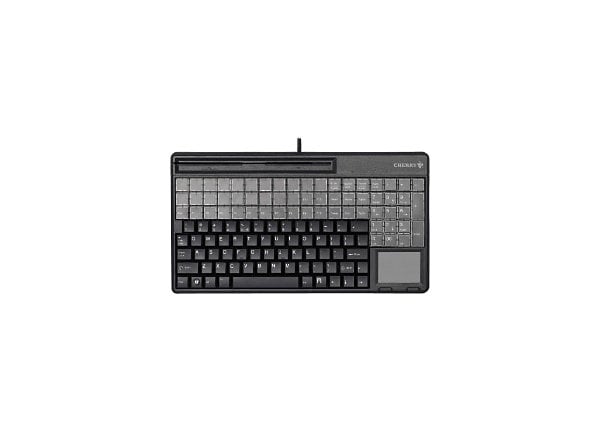 CHERRY 14" USB Keyboard with Magnetic Card Terminal and Touchpad - Black