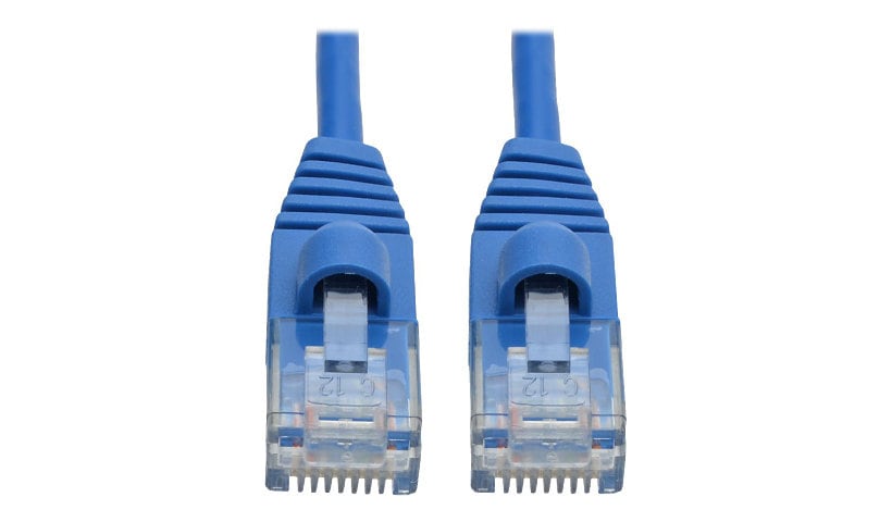 Eaton Tripp Lite Series Cat6a 10G Snagless Molded Slim UTP Ethernet Cable (RJ45 M/M), Blue, 1 ft. (0.31 m) - patch cable